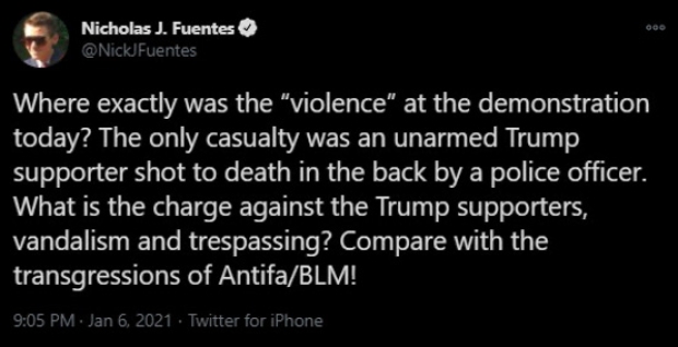 Nicholas J. Fuentes Twitter Post